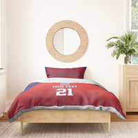 Costa Rica Football Custom Bedding Set Los Ticos Go Champions