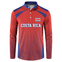 Costa Rica Football Custom Button Sweatshirt Los Ticos Go Champions