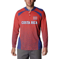 Costa Rica Football Custom Button Sweatshirt Los Ticos Go Champions
