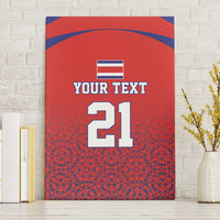 Costa Rica Football Custom Canvas Wall Art Los Ticos Go Champions