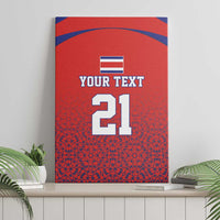 Costa Rica Football Custom Canvas Wall Art Los Ticos Go Champions