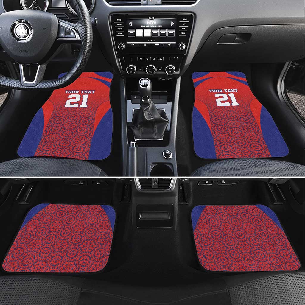 Costa Rica Football Custom Car Mats Los Ticos Go Champions