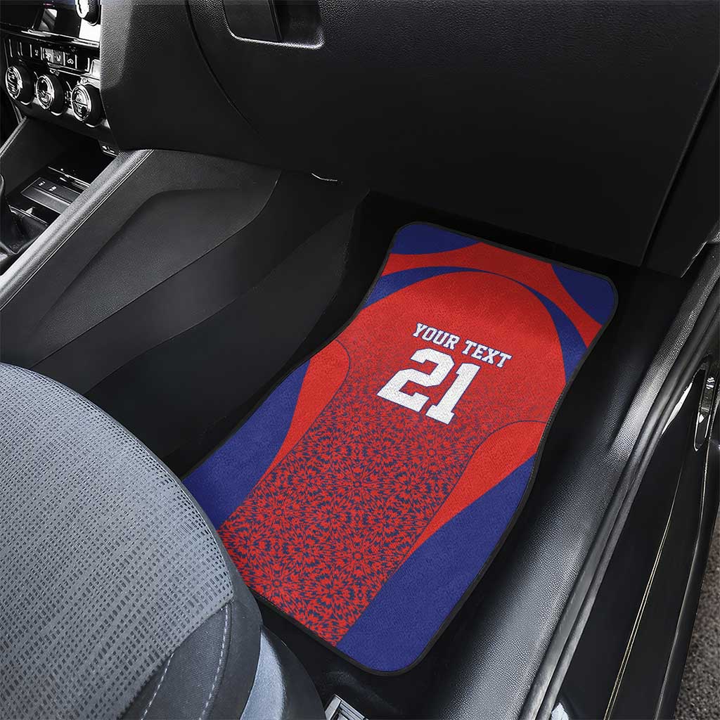 Costa Rica Football Custom Car Mats Los Ticos Go Champions