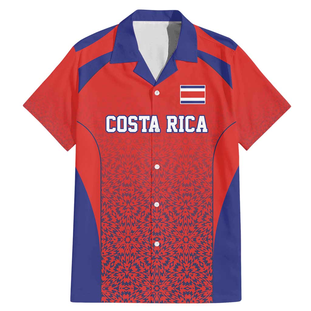 Costa Rica Football Custom Family Matching Mermaid Dress and Hawaiian Shirt Los Ticos Go Champions