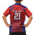 Costa Rica Football Custom Family Matching Puletasi and Hawaiian Shirt Los Ticos Go Champions