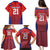 Costa Rica Football Custom Family Matching Puletasi and Hawaiian Shirt Los Ticos Go Champions