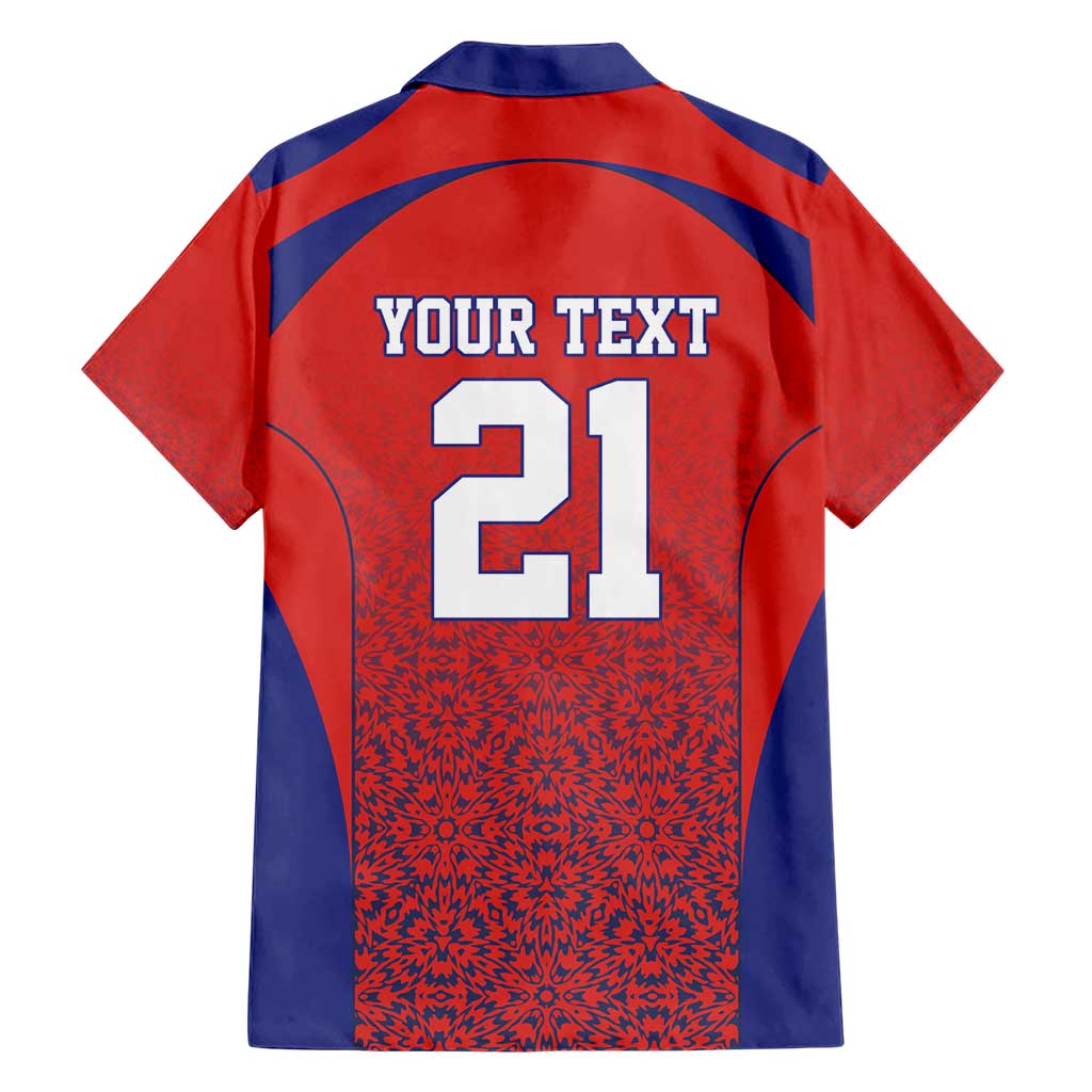 Costa Rica Football Custom Family Matching Short Sleeve Bodycon Dress and Hawaiian Shirt Los Ticos Go Champions