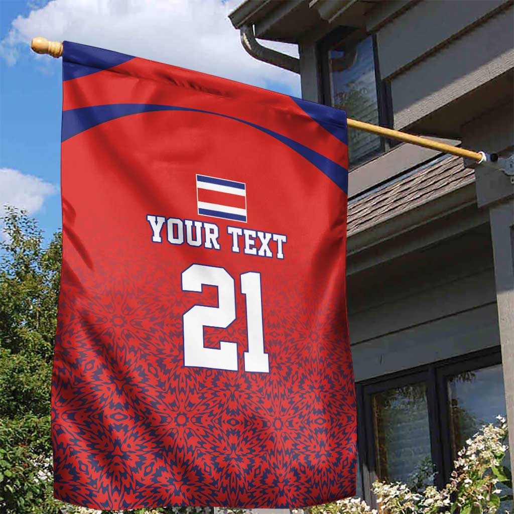 Costa Rica Football Custom Garden Flag Los Ticos Go Champions