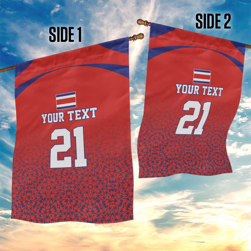 Costa Rica Football Custom Garden Flag Los Ticos Go Champions
