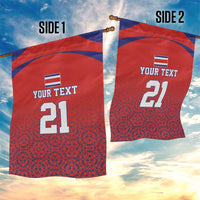 Costa Rica Football Custom Garden Flag Los Ticos Go Champions