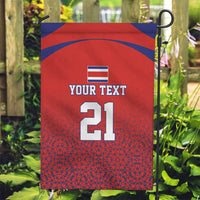 Costa Rica Football Custom Garden Flag Los Ticos Go Champions