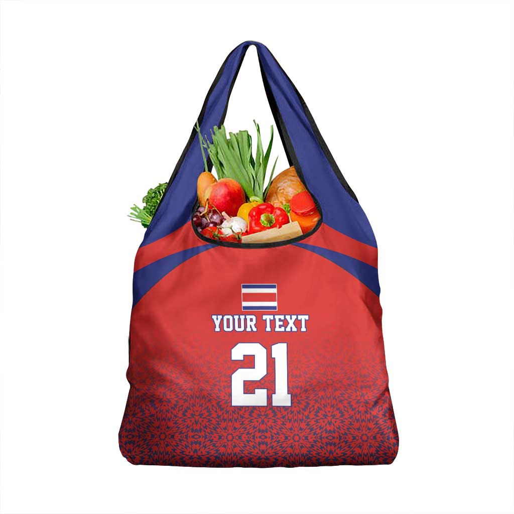 Costa Rica Football Custom Grocery Bag Los Ticos Go Champions