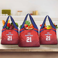 Costa Rica Football Custom Grocery Bag Los Ticos Go Champions