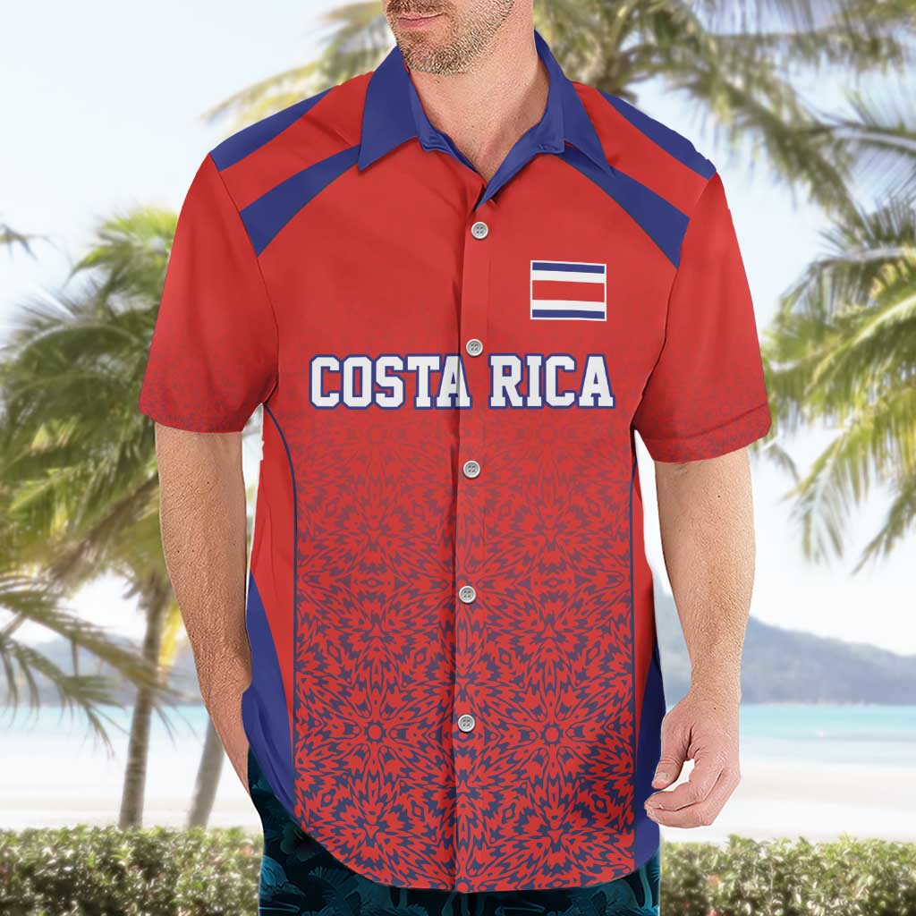 Costa Rica Football Custom Hawaiian Shirt Los Ticos Go Champions