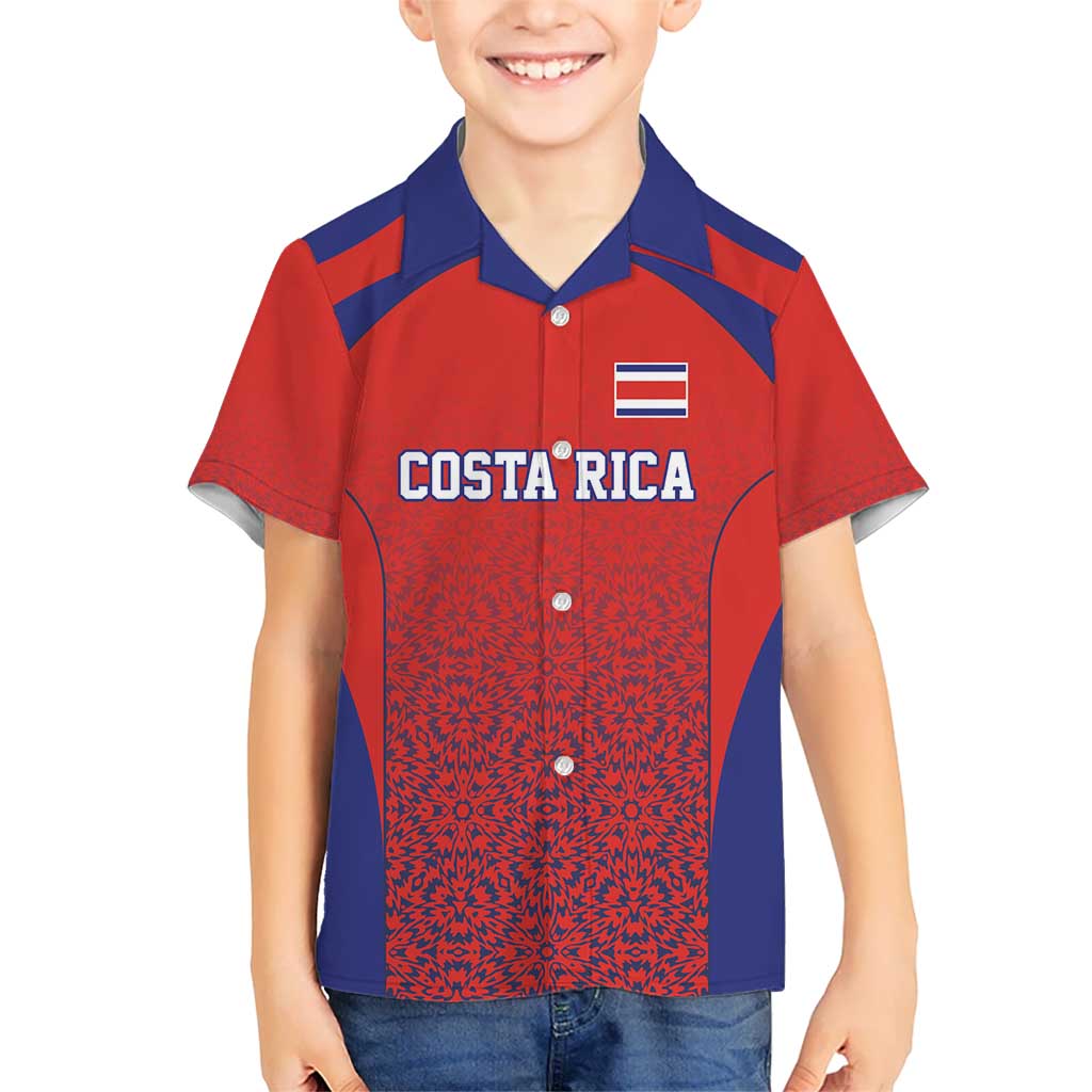 Costa Rica Football Custom Hawaiian Shirt Los Ticos Go Champions