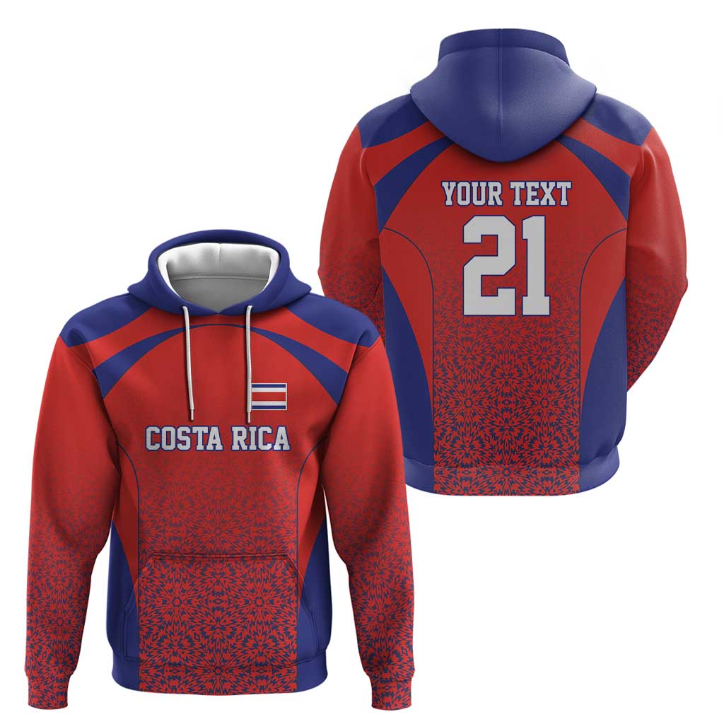 Costa Rica Football Custom Hoodie Los Ticos Go Champions