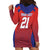 Costa Rica Football Custom Hoodie Dress Los Ticos Go Champions