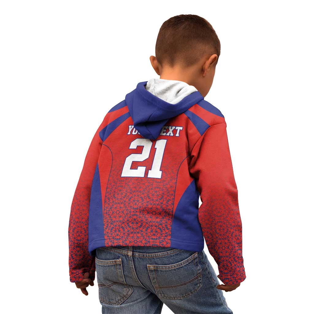 Costa Rica Football Custom Kid Hoodie Los Ticos Go Champions