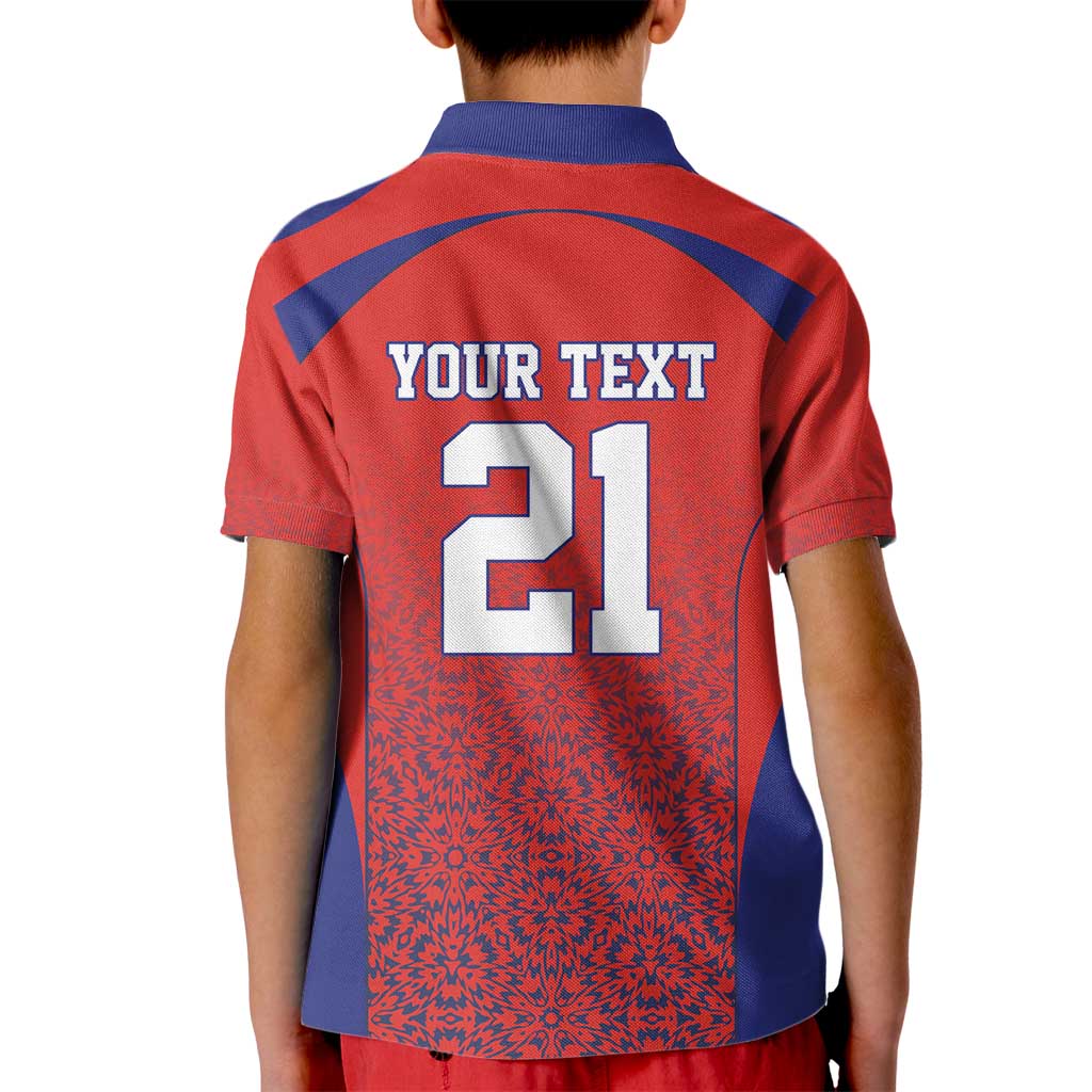 Costa Rica Football Custom Kid Polo Shirt Los Ticos Go Champions