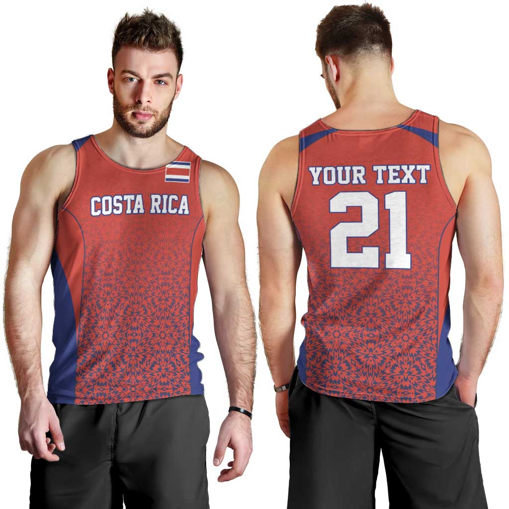 Costa Rica Football Custom Men Tank Top Los Ticos Go Champions