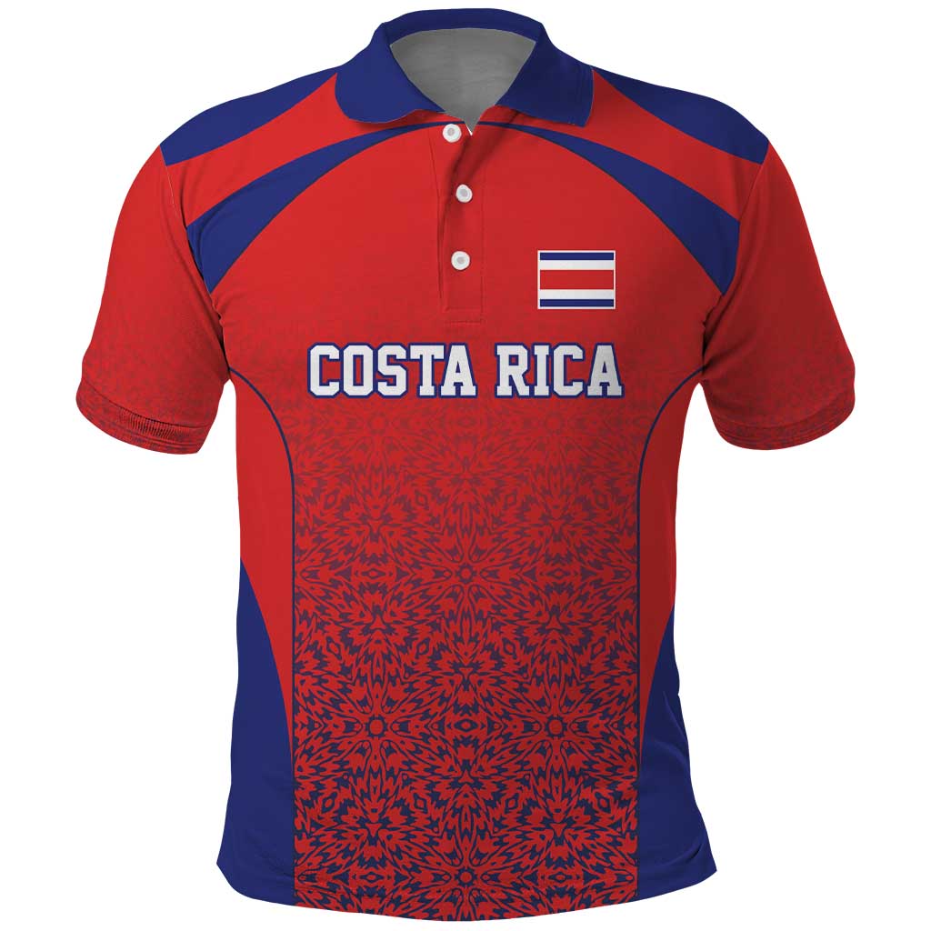 Costa Rica Football Custom Polo Shirt Los Ticos Go Champions