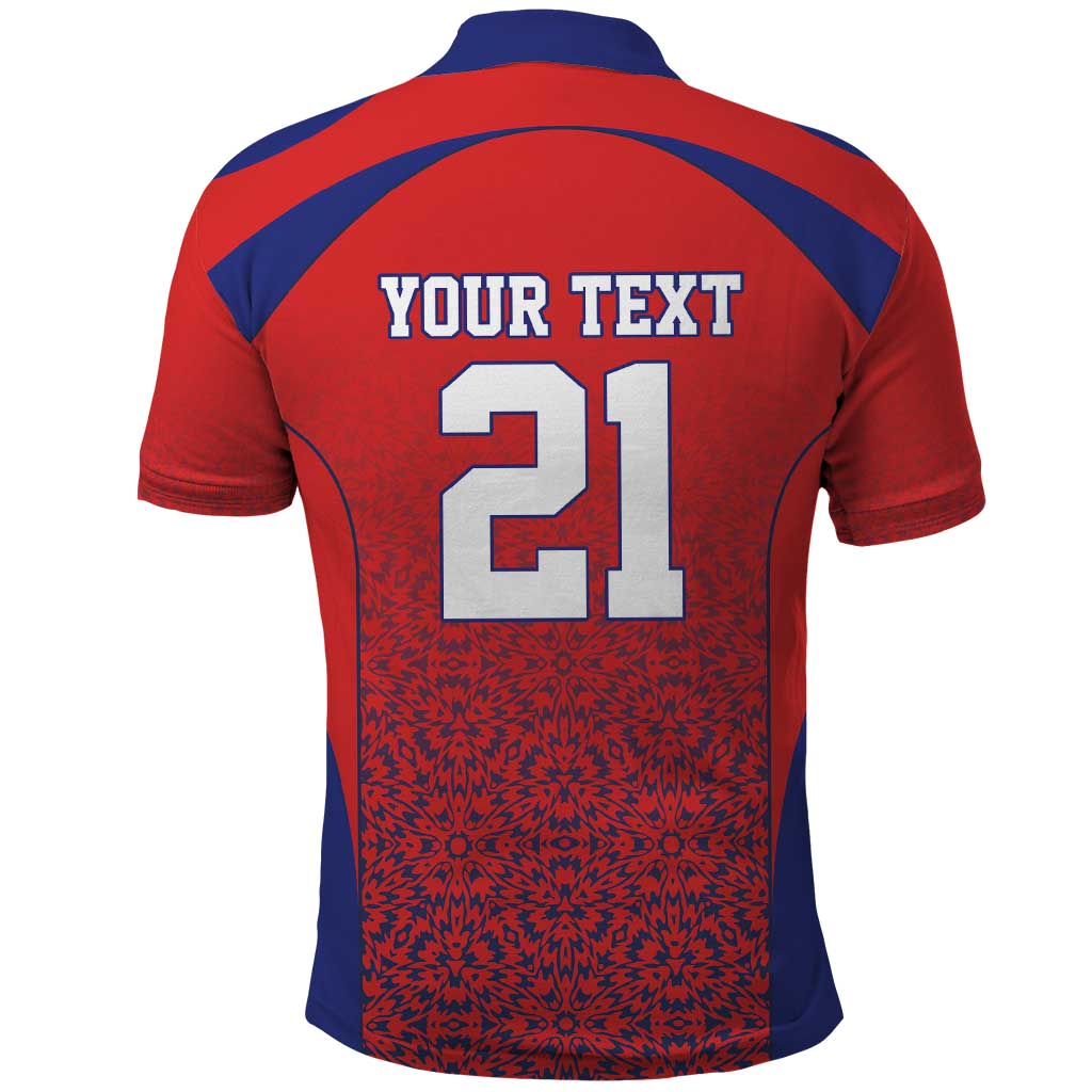 Costa Rica Football Custom Polo Shirt Los Ticos Go Champions