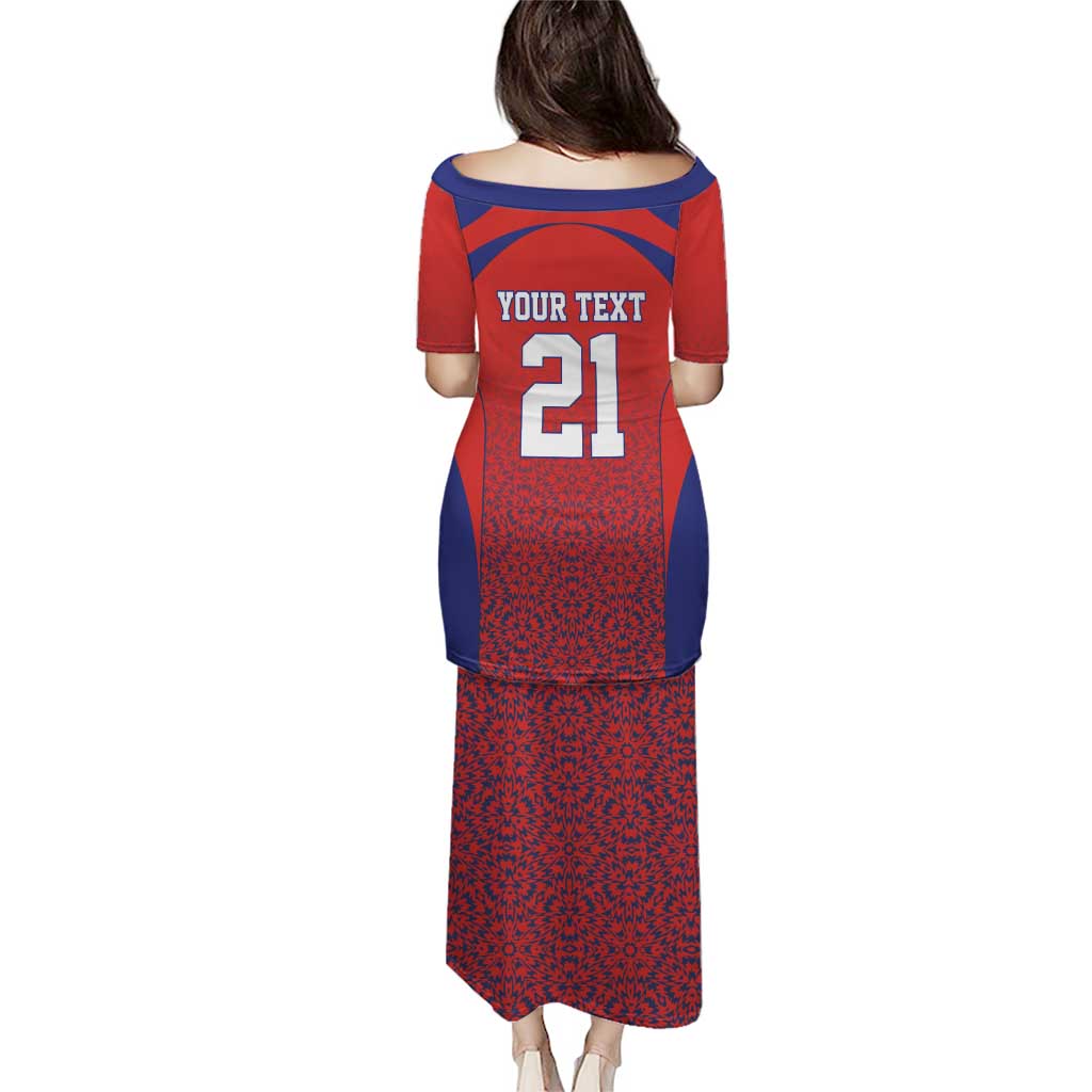 Costa Rica Football Custom Puletasi Los Ticos Go Champions