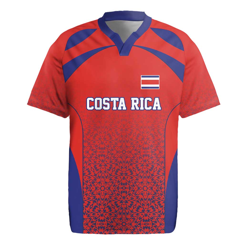 Costa Rica Football Custom Rugby Jersey Los Ticos Go Champions