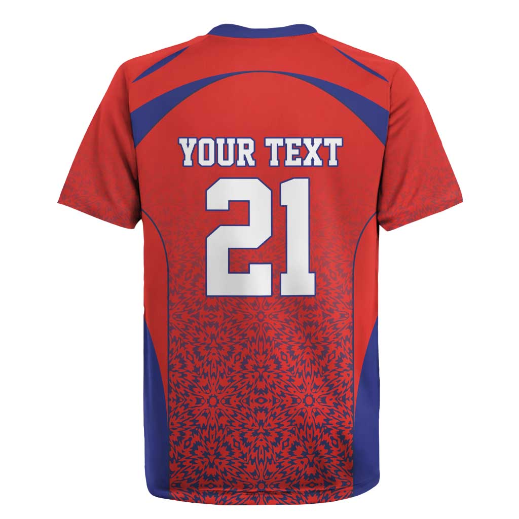Costa Rica Football Custom Rugby Jersey Los Ticos Go Champions