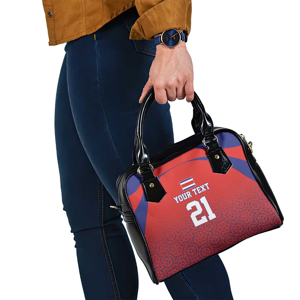 Costa Rica Football Custom Shoulder Handbag Los Ticos Go Champions