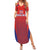 Costa Rica Football Custom Summer Maxi Dress Los Ticos Go Champions