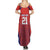 Costa Rica Football Custom Summer Maxi Dress Los Ticos Go Champions