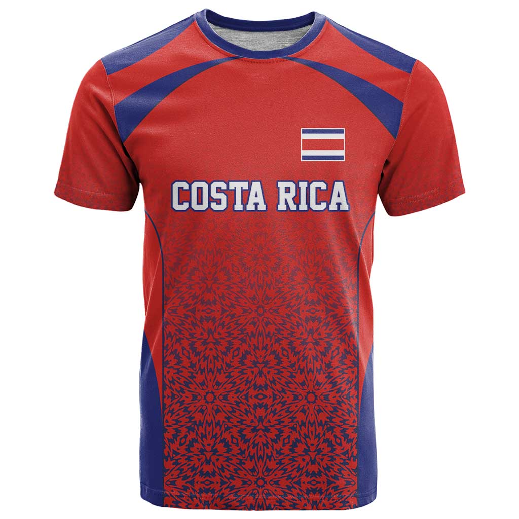 Costa Rica Football Custom T Shirt Los Ticos Go Champions