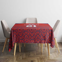 Costa Rica Football Custom Tablecloth Los Ticos Go Champions