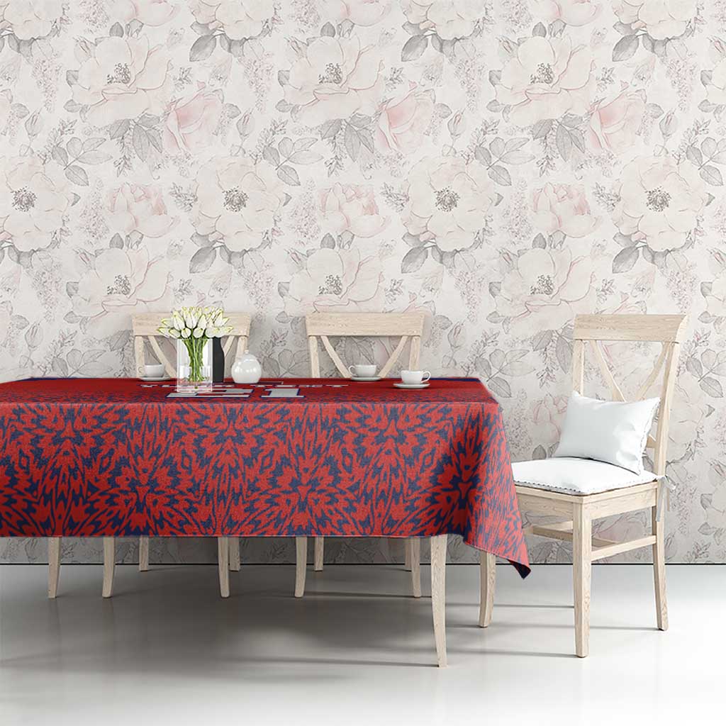 Costa Rica Football Custom Tablecloth Los Ticos Go Champions
