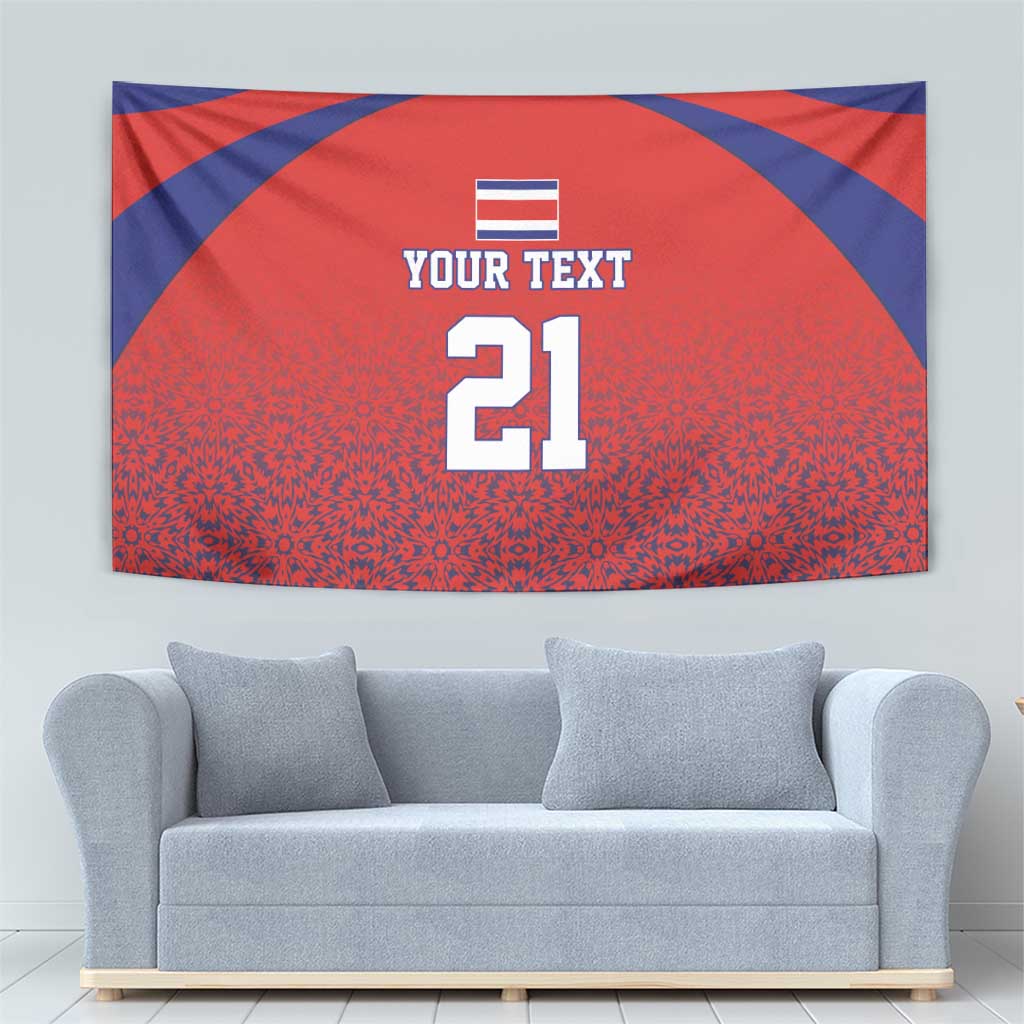 Costa Rica Football Custom Tapestry Los Ticos Go Champions