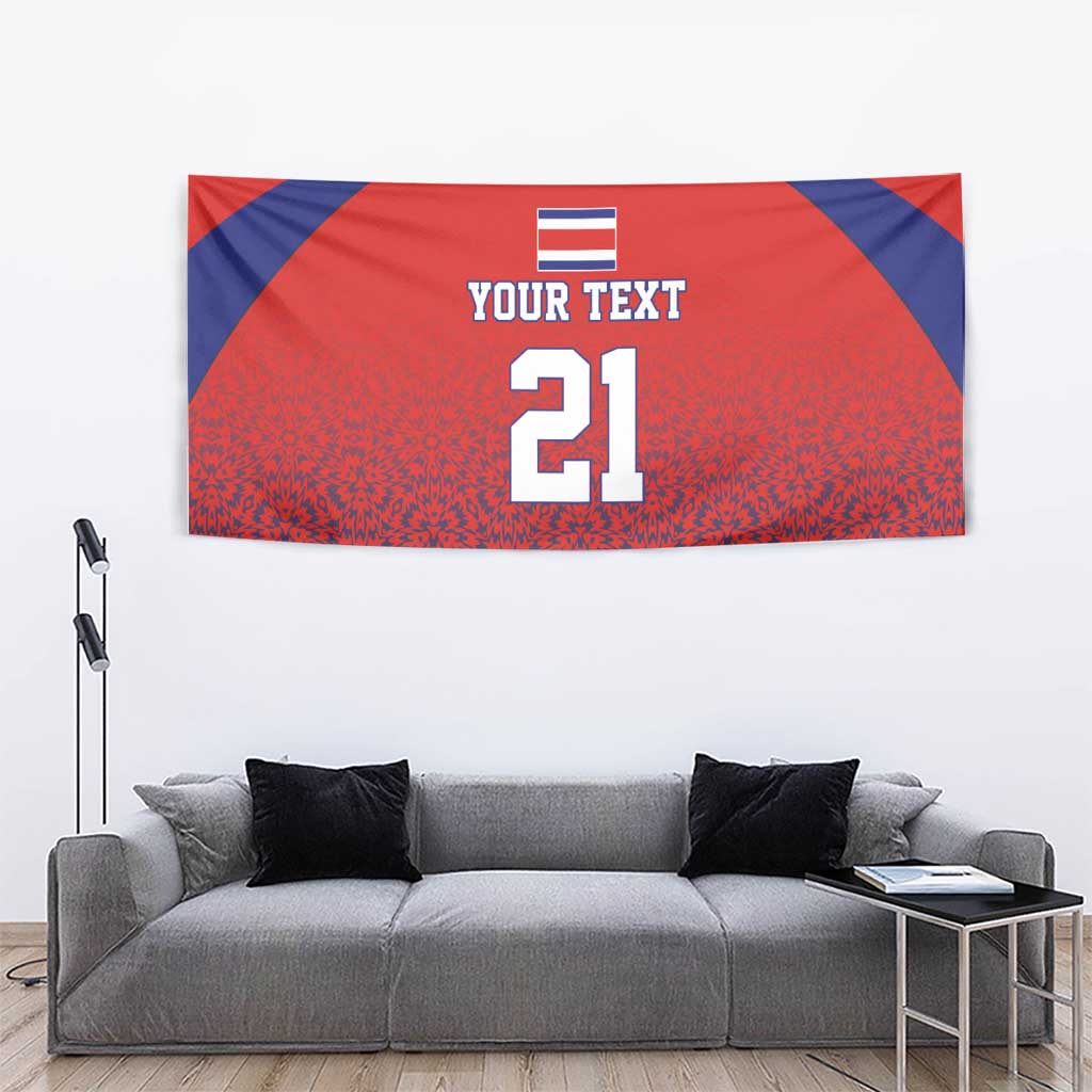 Costa Rica Football Custom Tapestry Los Ticos Go Champions