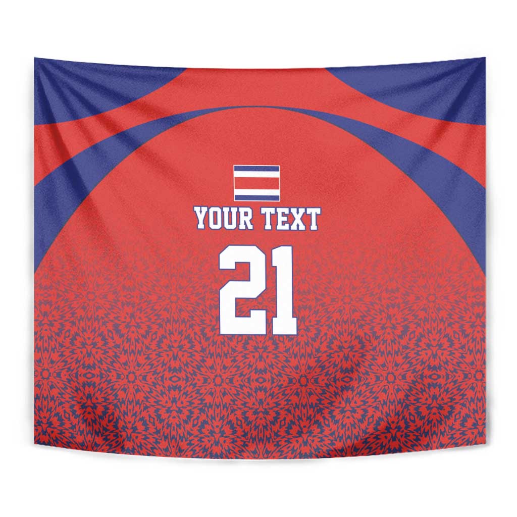 Costa Rica Football Custom Tapestry Los Ticos Go Champions