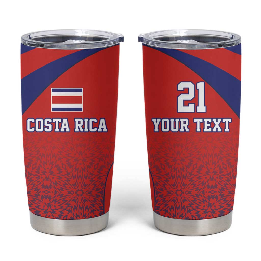 Costa Rica Football Custom Tumbler Cup Los Ticos Go Champions