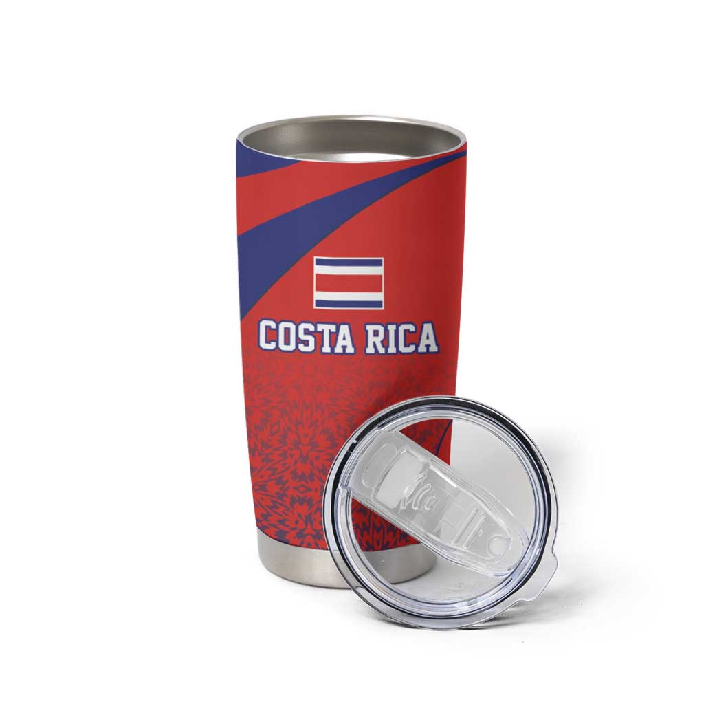 Costa Rica Football Custom Tumbler Cup Los Ticos Go Champions