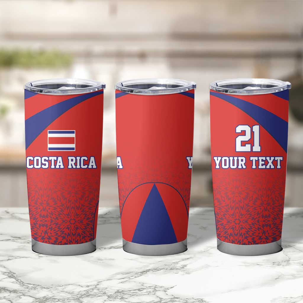 Costa Rica Football Custom Tumbler Cup Los Ticos Go Champions