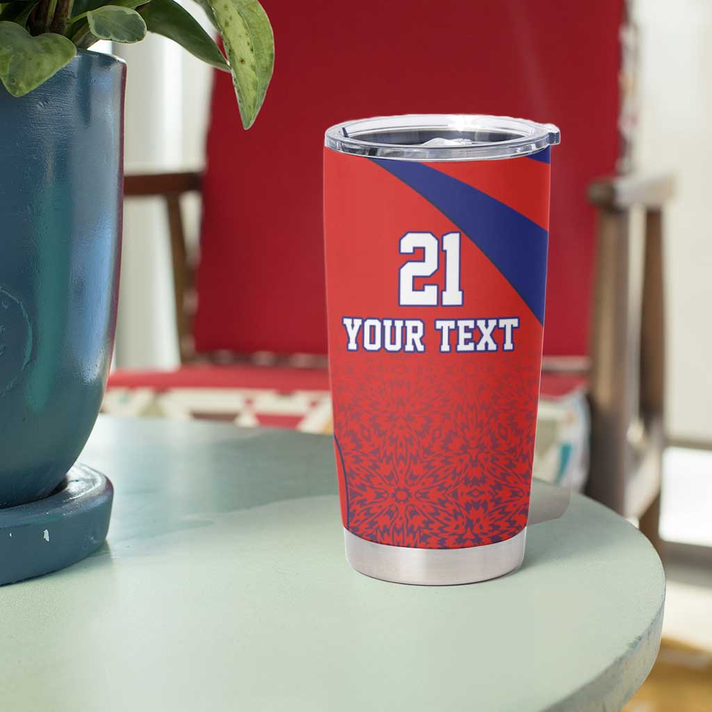 Costa Rica Football Custom Tumbler Cup Los Ticos Go Champions