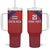 Costa Rica Football Custom Tumbler With Handle Los Ticos Go Champions