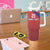 Costa Rica Football Custom Tumbler With Handle Los Ticos Go Champions