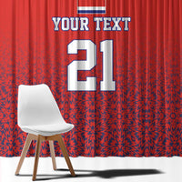 Costa Rica Football Custom Window Curtain Los Ticos Go Champions