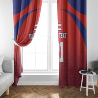 Costa Rica Football Custom Window Curtain Los Ticos Go Champions