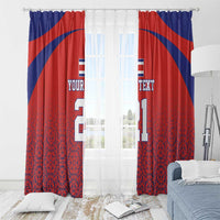 Costa Rica Football Custom Window Curtain Los Ticos Go Champions