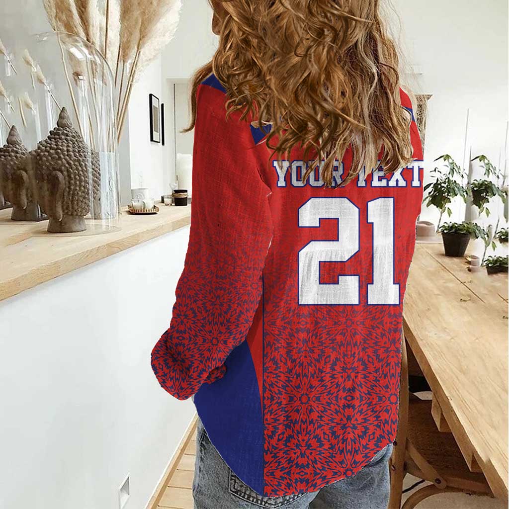 Costa Rica Football Custom Women Casual Shirt Los Ticos Go Champions