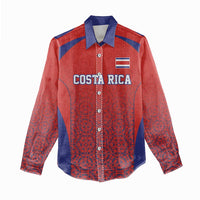 Costa Rica Football Custom Women Casual Shirt Los Ticos Go Champions