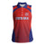 Costa Rica Football Custom Women Sleeveless Polo Shirt Los Ticos Go Champions